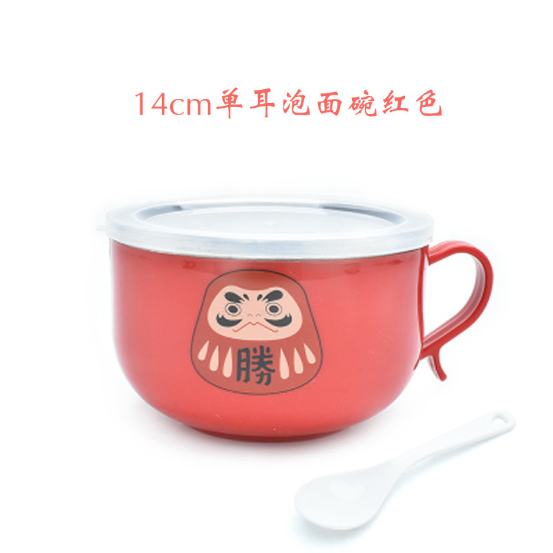 不锈钢快餐杯泡面杯带盖卡通日式泡面碗学生饭盒便当盒提锅详情40