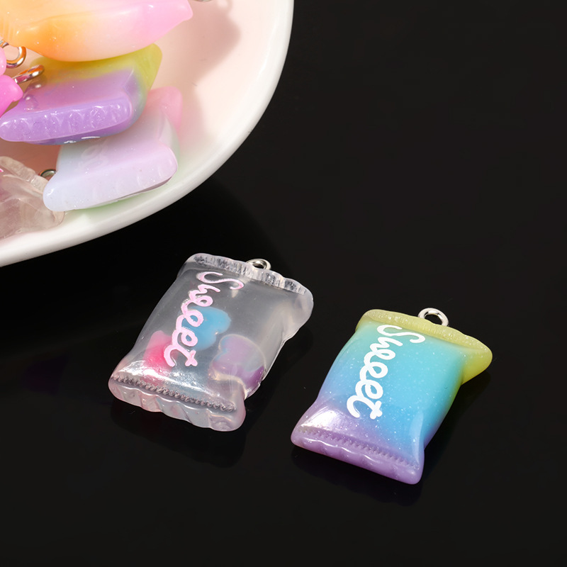 Cute and fresh butterfly diy jewelry pendant, mini bubble milk tea beaded bracelet, necklace accessory, hanging decoration pic 7