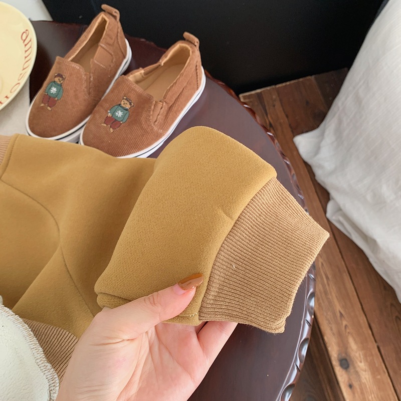 儿童冬装刺绣男女童圆领卫衣加绒一体绒宝宝男孩加厚上衣字母韩版详情7