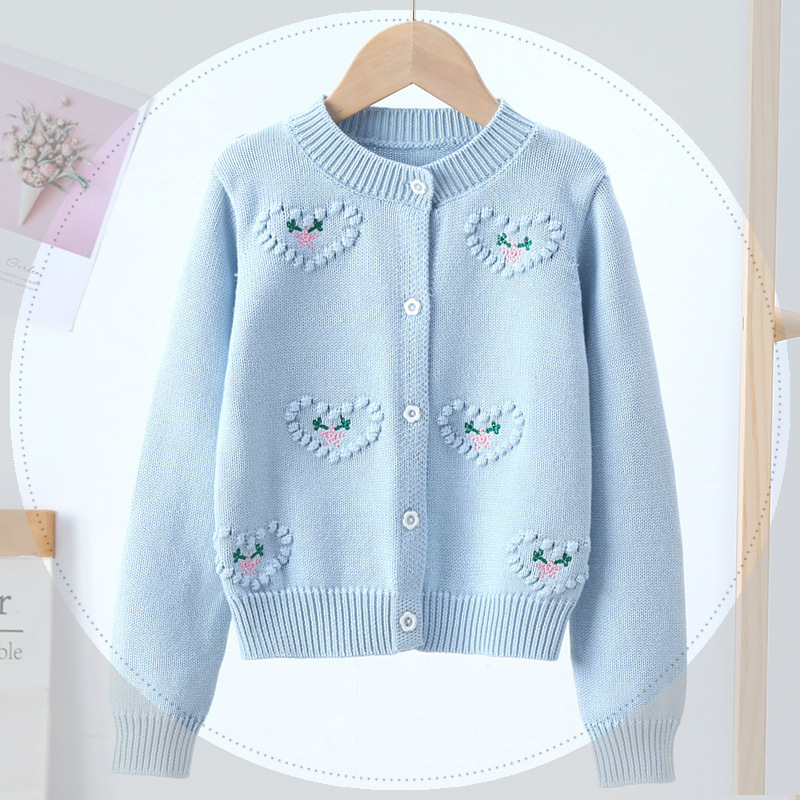 女童毛衣开衫春装新款儿童公主洋气上衣宝宝春秋棉外套详情3