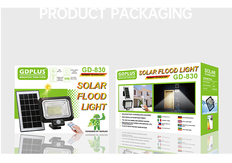 Cross-border special supply of solar floodlights, split-type ultra-bright garden lights, home outdoor wall lights, advertising floodlights pic 33
