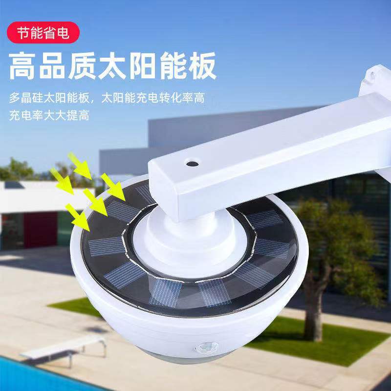 跨境太阳能灯户外庭院灯智能人体感应照明灯仿真监控摄像头路灯详情2