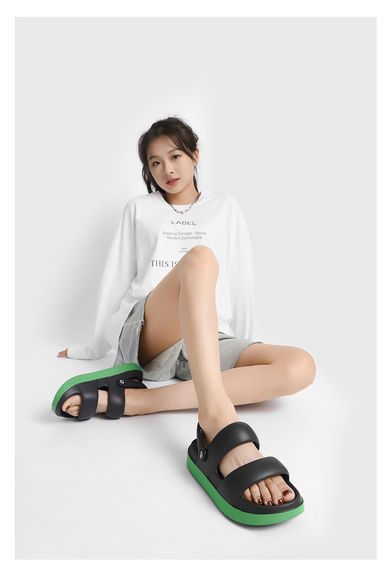 厚底凉鞋女4.0踩屎感露趾透气沙滩鞋夏季户外防滑增高凉拖花园鞋详情18