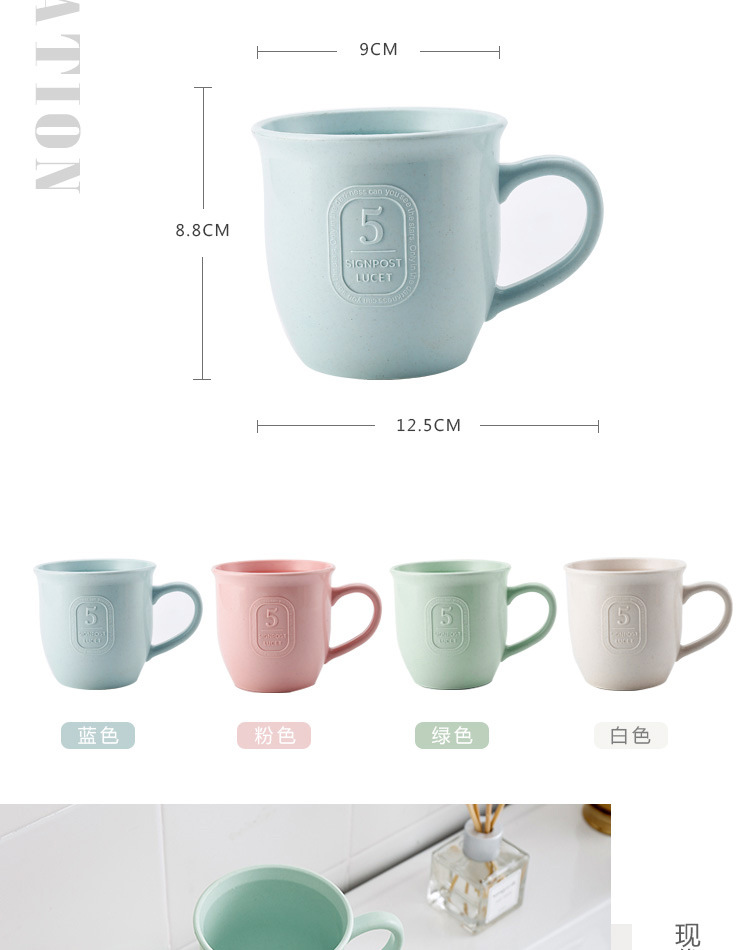 创意素色情侣漱口杯 环保塑料洗漱杯 加厚圆形牙刷杯定制logo批发详情7