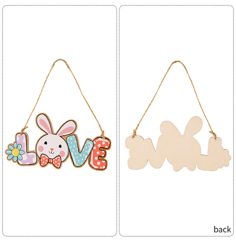 New cross-border Easter decorative items, Easter letter pendants, colorful rabbit pendants, colorful letter pendants pic 5
