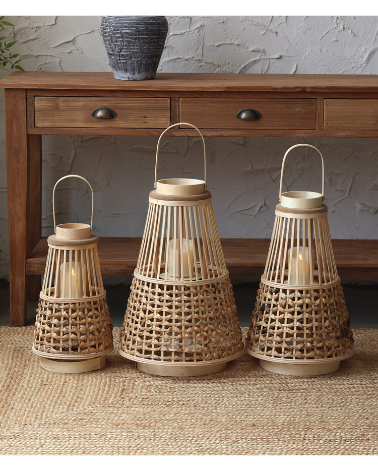 Large quantity discounts are available. Wooden wind lanterns, new Chinese-style candles, candlesticks, high-end lanterns, wabi-sabi style model room pic 7