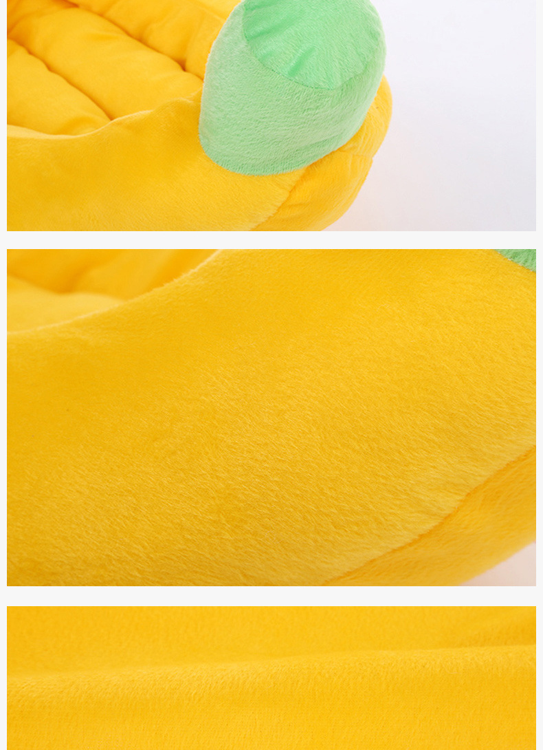 A best-selling and popular three-piece set of banana-shaped pet bed MATS with printed seat cushions, comfortable Samoyed husky dog bed MATS pic 9