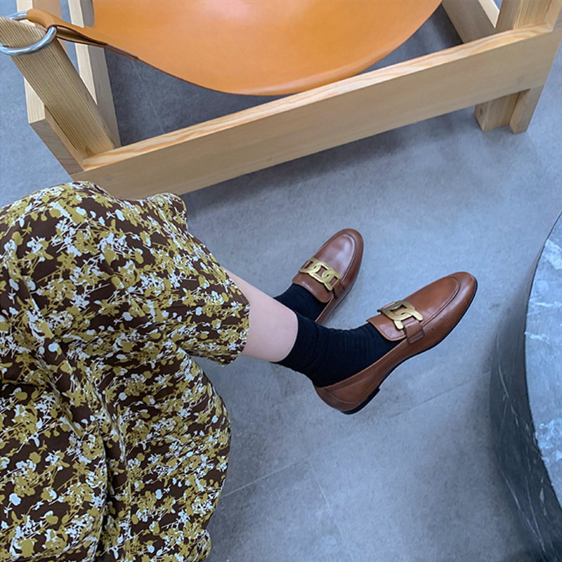 葡萄妈同款厚底乐福鞋女春秋鞋子复古小皮鞋英伦风女鞋夏季详情20