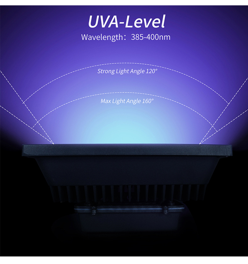 LED purple light floodlight, KTV, bar, haunted house, UV fluorescent curing lamp, outdoor and indoor, waterproof IP66 pic 4
