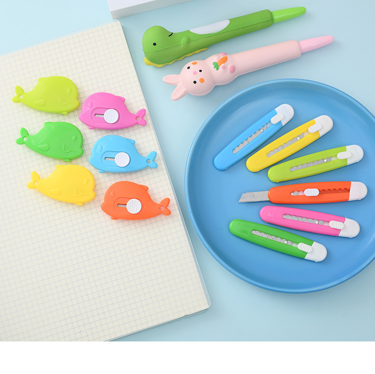 Cute cartoon small utility knife manufacturer wholesale mini knife, wallpaper cutting paper knife, express delivery opening magic tool, box opening knife pic 13