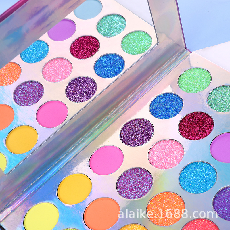 New 24-color eyeshadow in stock, luminous eyeshadow palette, pearlescent fluorescent eyeshadow without logo, one-piece consignment pic 3