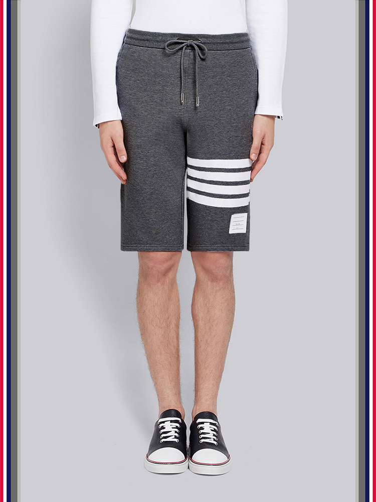 TB teñido teñido cuatro barras rayas moda hombre verano moda pantalones de algodón moda marca pantalones medios pantalones deportivos pantalones casuales hombres pic 15