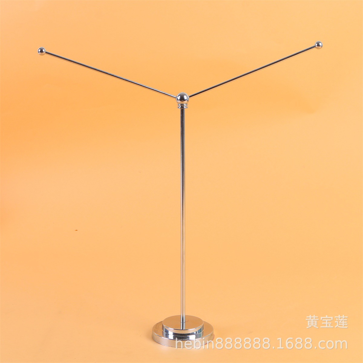 Wholesale double-pole, double-layer Y-shaped stainless steel table flag stand, signature flag stand, negotiation flag stand pic 2