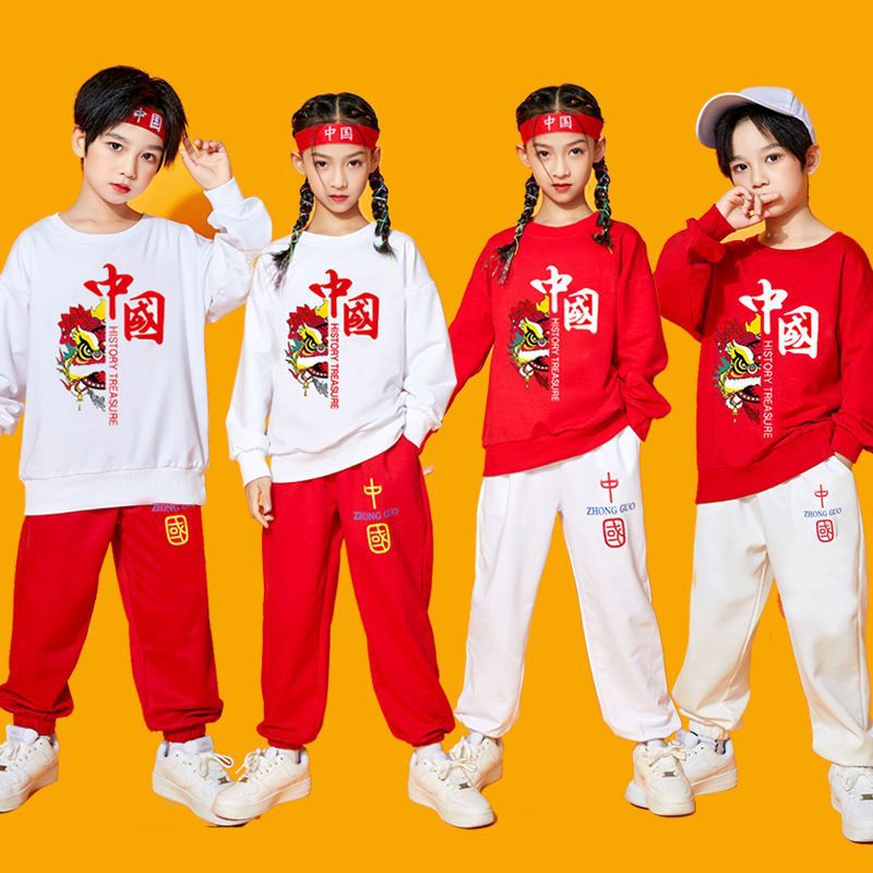 国潮儿童马面裙男女童国学汉服朗诵表演服中国风小女孩古装半身裙唐装详情7