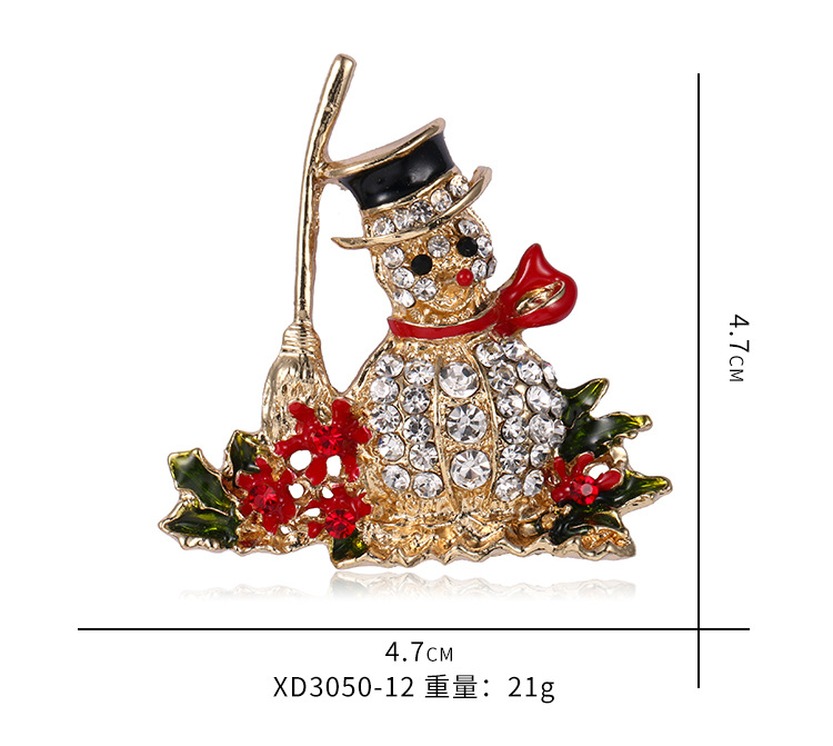 新款圣诞老人圣诞树胸针 复古合金衣服鞋帽配饰胸花 饰品别针详情15