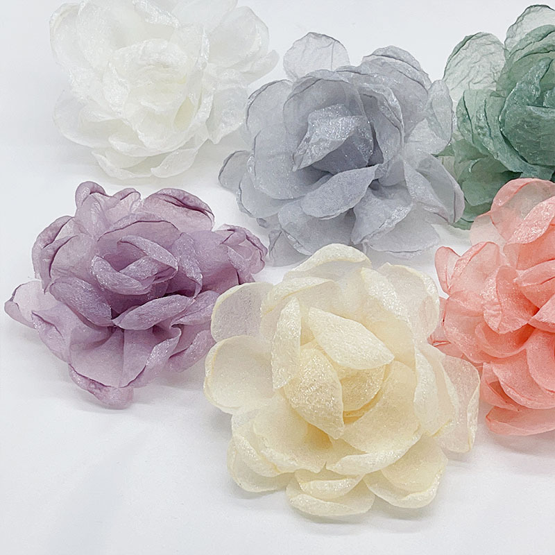 定单专属链接布艺烧边手工花朵配件欧根纱胸花鞋帽花服装花朵辅料详情2