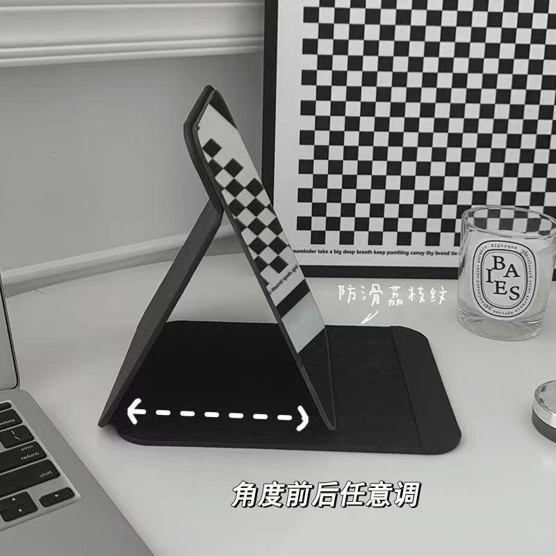 镜子折叠女学生化妆可立家用台式教室随身便携宿舍高清桌面梳妆镜详情8