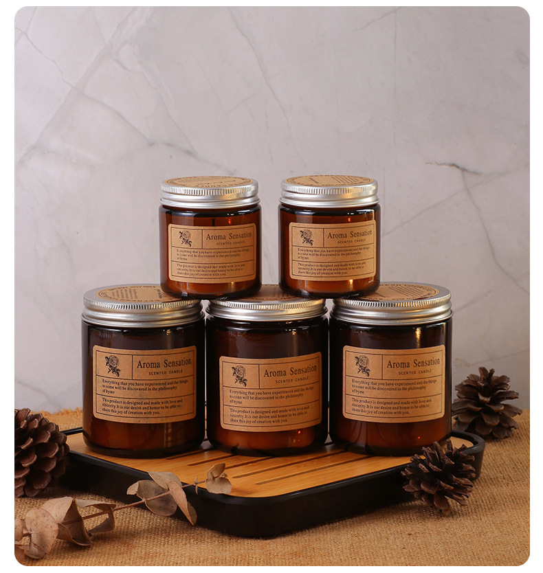 跨境专供香薰蜡烛无烟手工DIY香氛植物蜡ins精油玻璃杯伴手礼批发详情15