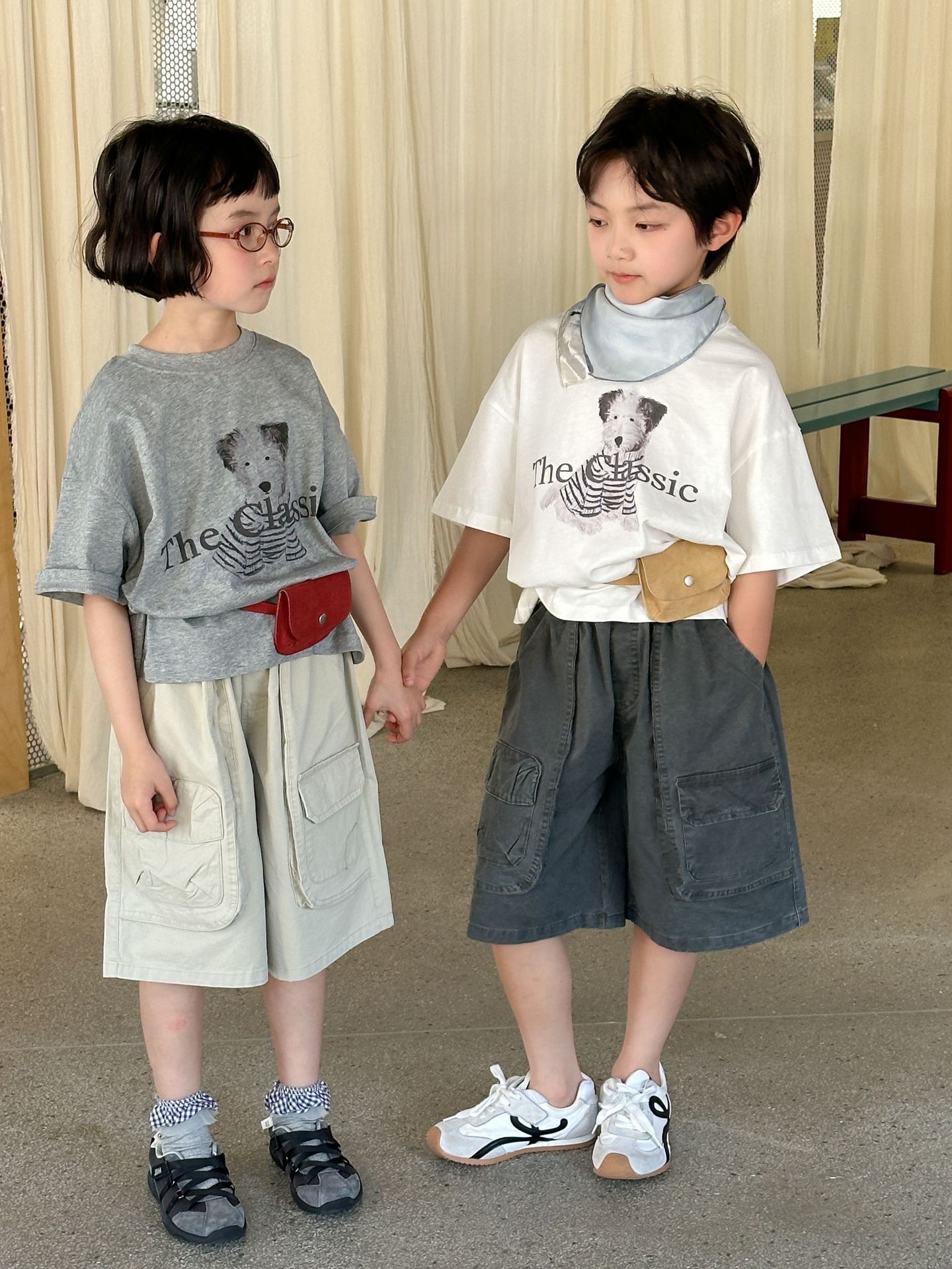 韩国童装短袖25夏季新款儿童可爱狗狗印花t恤男女童休闲百搭上衣详情4