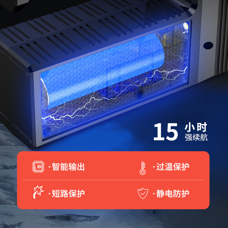 跨境8灯珠led多功能强光手电筒COB侧灯户外便携家用USB充电手电筒 pic 12