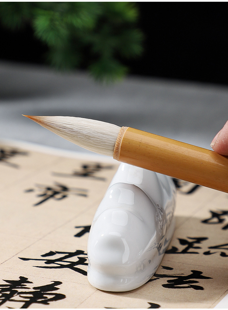 厂家批发销售白云兼毫毛笔书法培训班成人学生练习书画皆宜文房国潮详情15