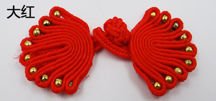 Direct sales of retro cheongsams with nine beads, bead plate buttons, wedding invitations, home Hanfu head flower decorations, butterfly flower buttons pic 3