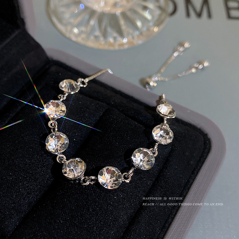 新中式手工水晶串珠手链女气质高级感情侣闺蜜手串多巴胺手饰批发详情4