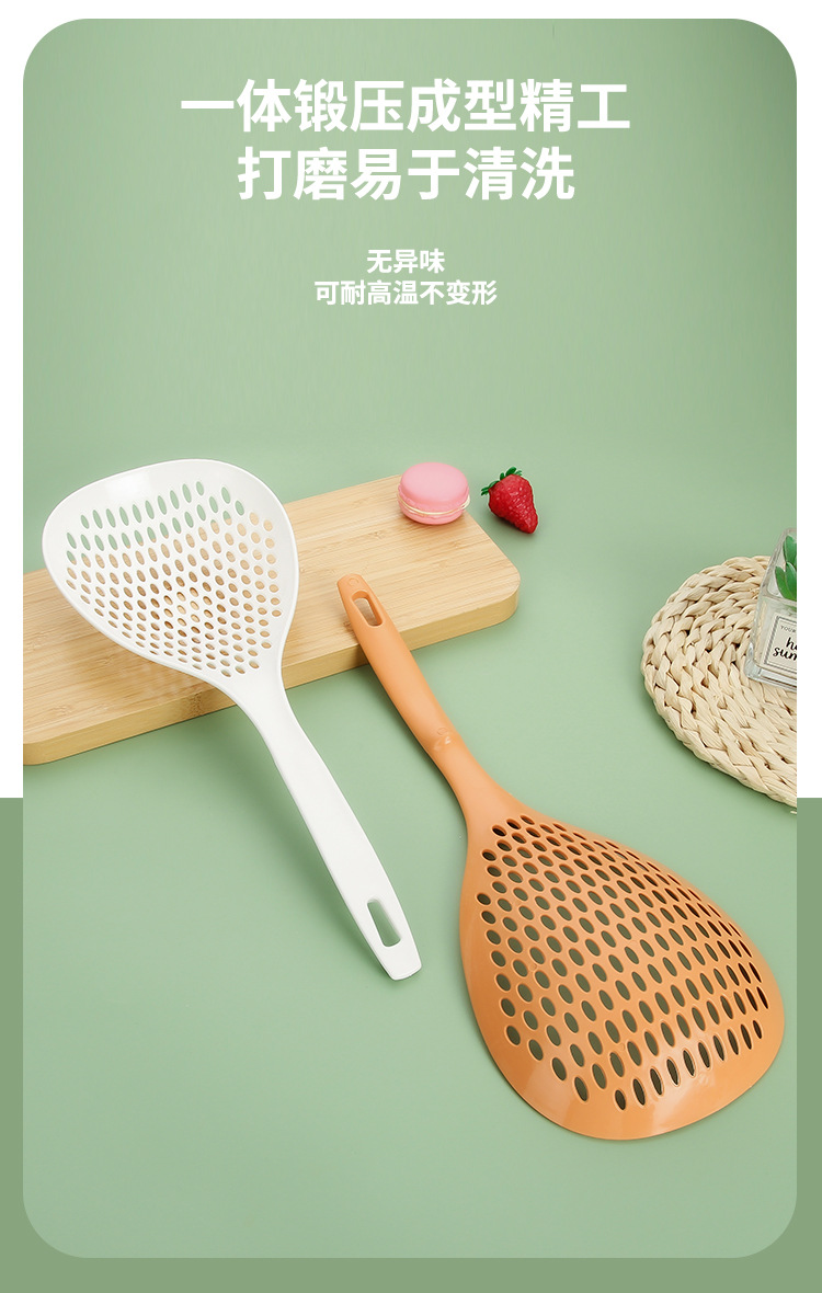 High-temperature resistant large strainer, household kitchen long handle filter screen spoon for scooping dumplings, strainer for scooping noodles, draining water, strainer fence pic 7