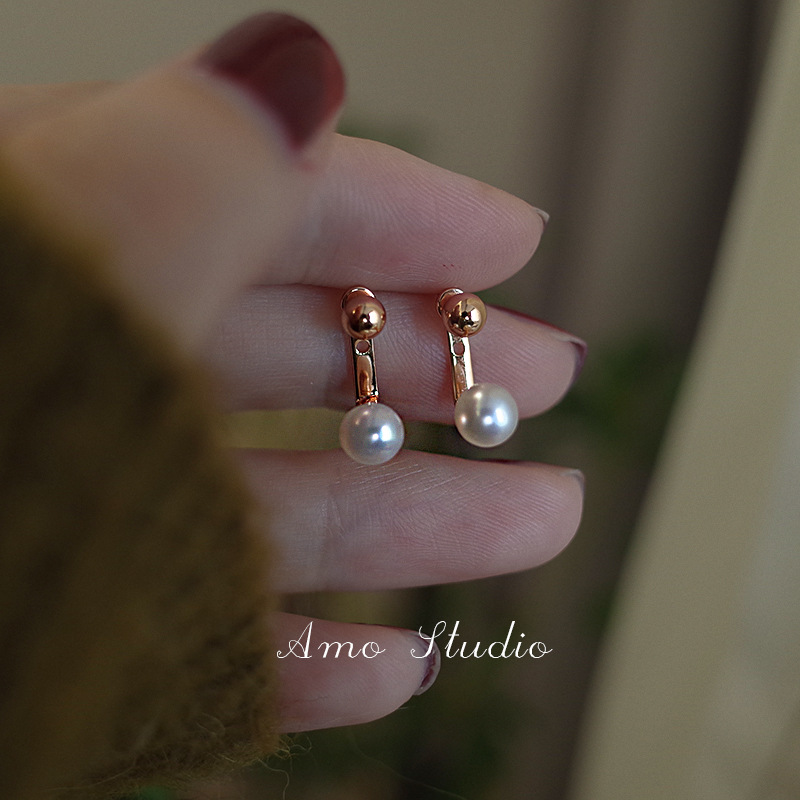 金豆豆S925银针珍珠耳钉女轻奢小众设计耳环2022新款潮耳饰详情32