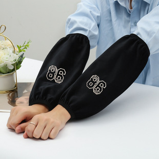 Cute warm hand sleeves for women, long work anti-dirt sleeves, student sleeves, winter two-in-one plush gloves sleeves pic 16