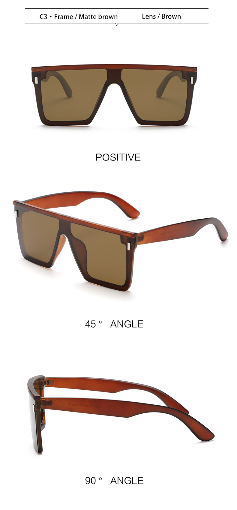 跨境新款 男士太阳镜 F1302欧美一体时尚大框偏光镜 户外运动墨镜详情12