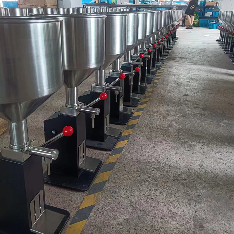 Manual filling machine, paste and liquid dual-purpose small filling machine, manual pressure filling, quantitative filling with scale pic 10