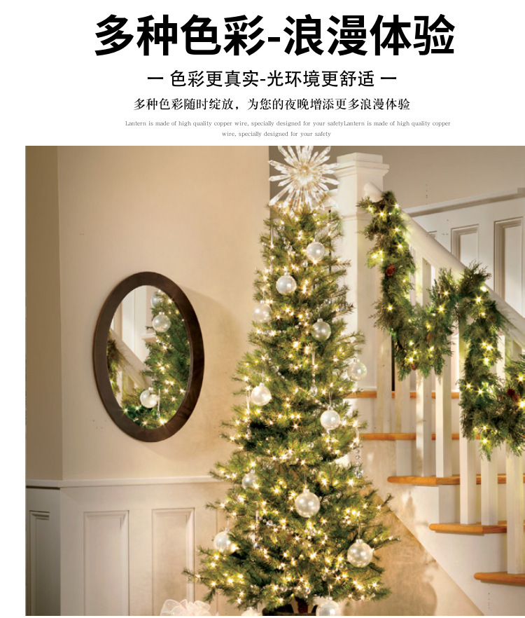 UL de baja presión árbol de navidad luces de cuerda ocho funciones caja de batería LED cerveza notas luces de cuerda patio césped luces de fiesta al por mayor pic 1