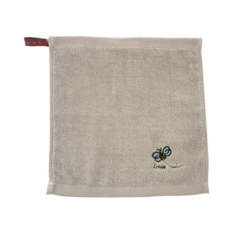 Wholesale pure cotton embroidered square towels 30*30, small square towels for hand and face drying in kindergarten early education class, saliva wipes printed with logo pic 16
