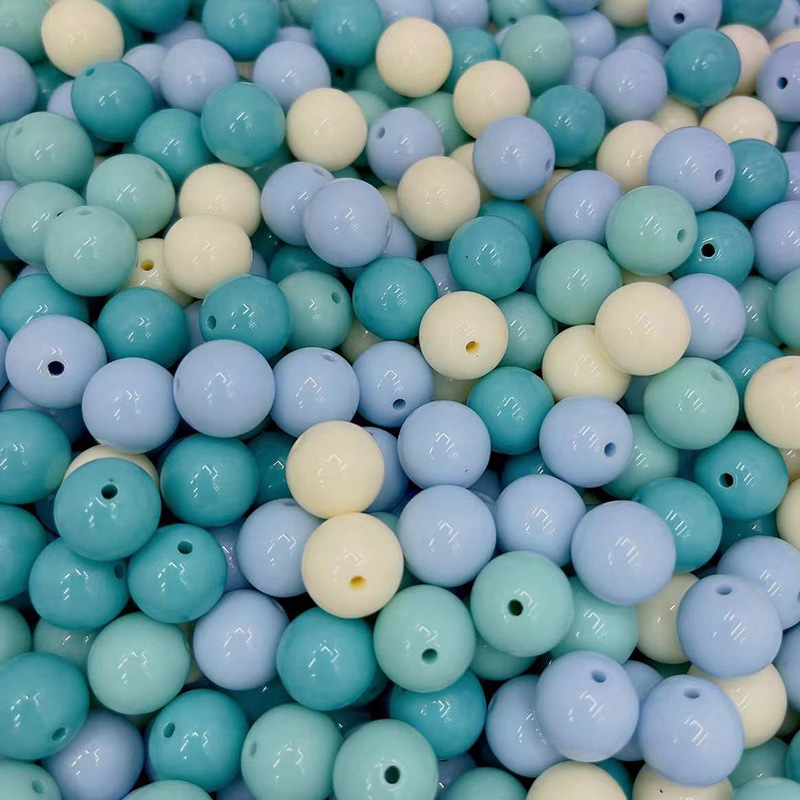 Factory direct sales of Korean-style acrylic candies, colored transparent round beads, loose beads, mobile phone lanyards, hair accessories, DIY accessories pic 19