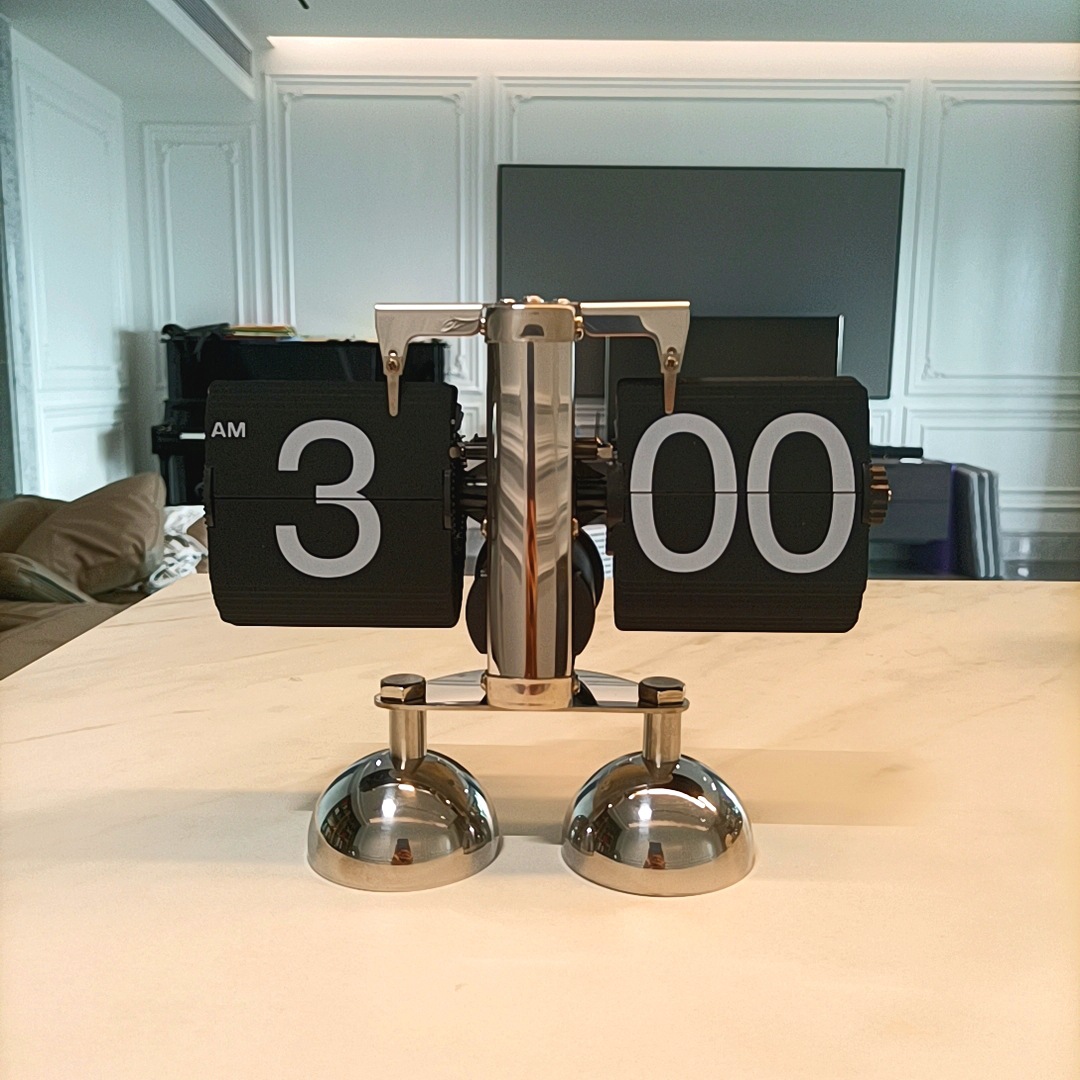 Factory direct sales of European-style automatic page-turning clocks, retro and simple home living room table clocks, small balances, mechanical page-turning clocks pic 16