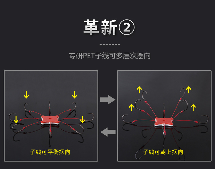Wholesale of Jiulang universal flip plate Hooks, hard line overhead hooks, silver carp and bighead carp hooks, and flying hooks pic 5