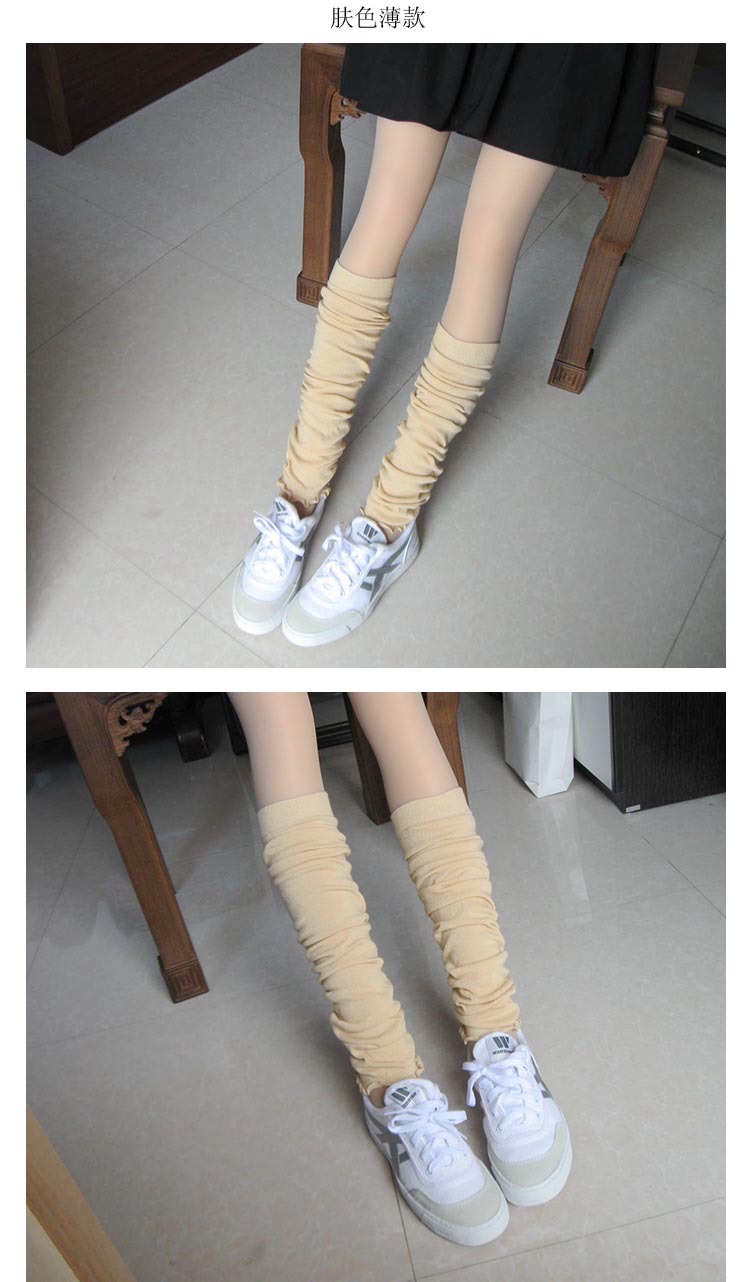 Spring and summer ultra-thin transparent sun protection thigh-high socks, knee-length knitted yoga, dance, cycling socks, air-conditioned room warmth and leg protection pic 11