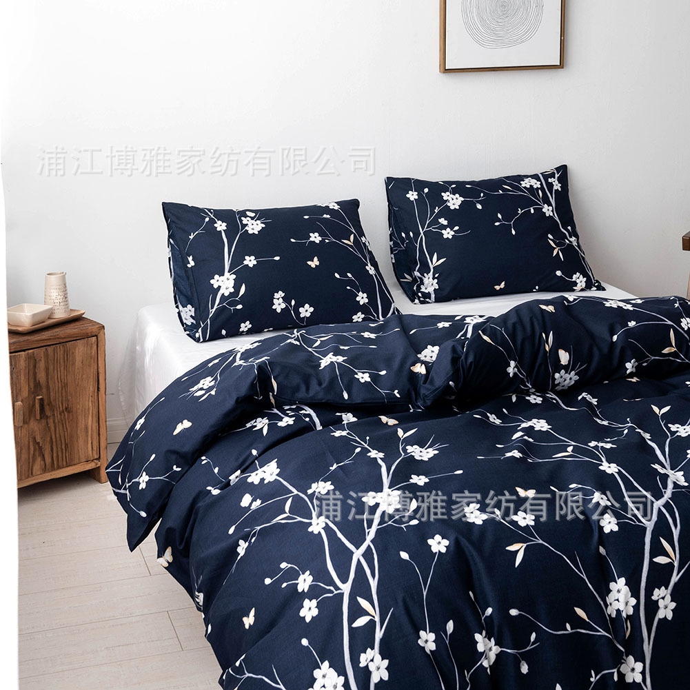 Boya Home Textiles offers cross-border exclusive Amazon supply of Nordic-style printed brushed duvet covers, three-piece sets and bedding wholesale pic 10