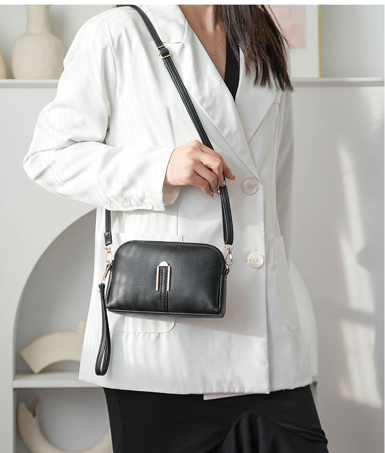 软皮妈妈包女2025新款时尚韩版简约单肩挎包女士手提包详情16