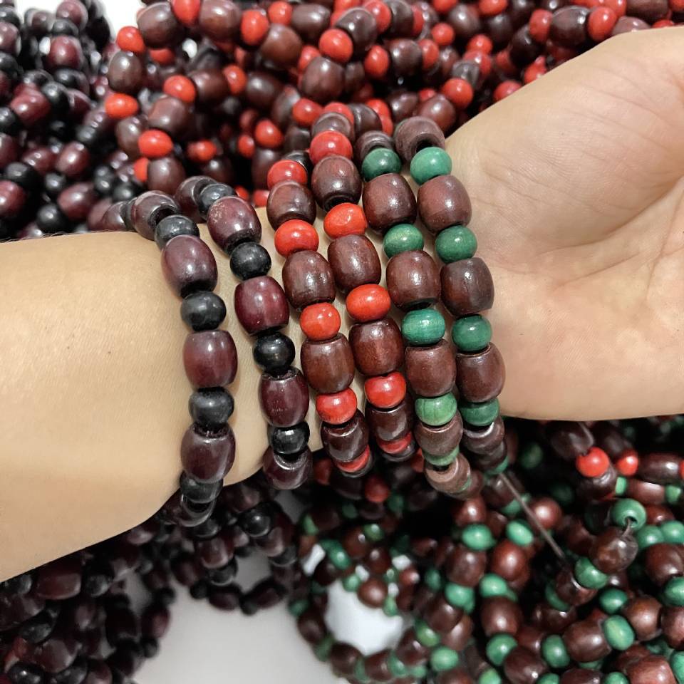 New colored beaded wood bracelet, wooden bracelet accessory, jewelry, exquisite bracelet, one-yuan and two-yuan small gift pic 4