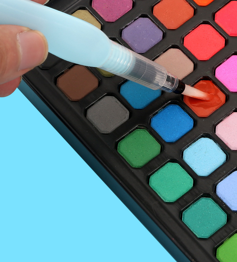 马格利特固体水彩跨境批发颜料绘画水粉入门全套便携粉饼手绘彩绘详情27