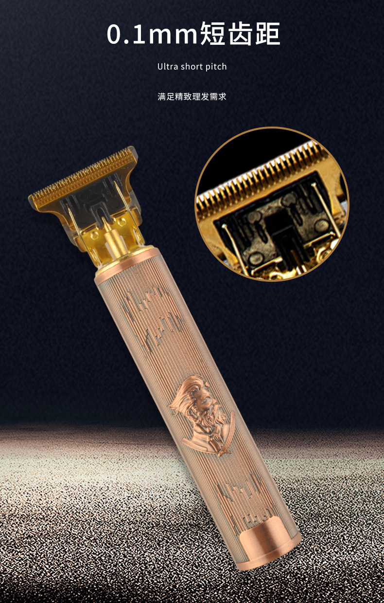Cross-border new product t9 electric hair clipper wholesale, engraved mark electric clipper, bald oil head electric clipper, plastic hair razor pic 25