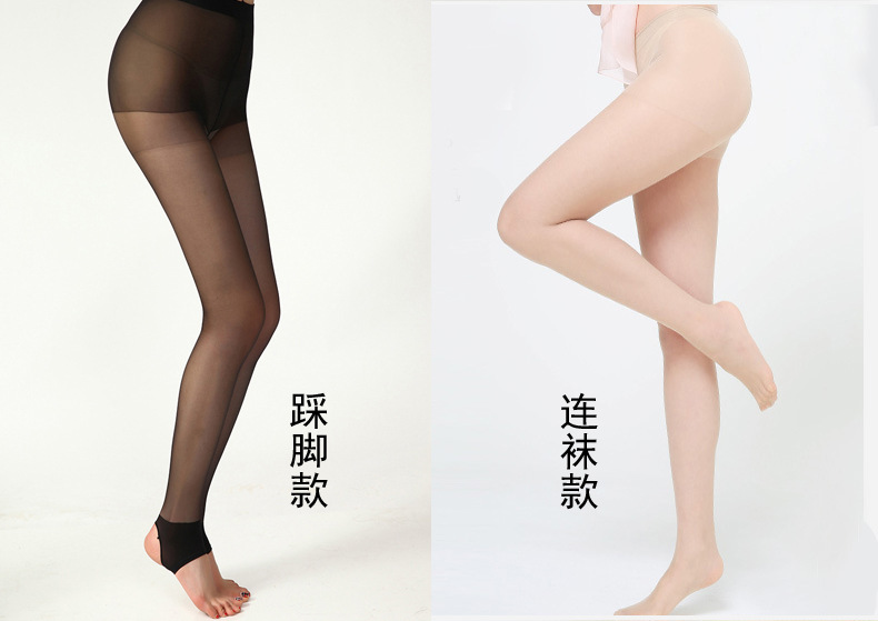 Ultra-thin, flesh-through, sexy base socks, core-lined silk single top, invisible silk stockings and pantyhose pic 4