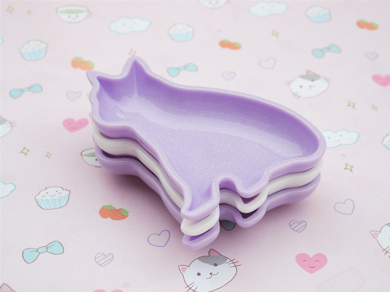 diy crystal resin mirror surface 3d stereoscopic method Bulldog dog plate plate storage box Silicone mold pic 8