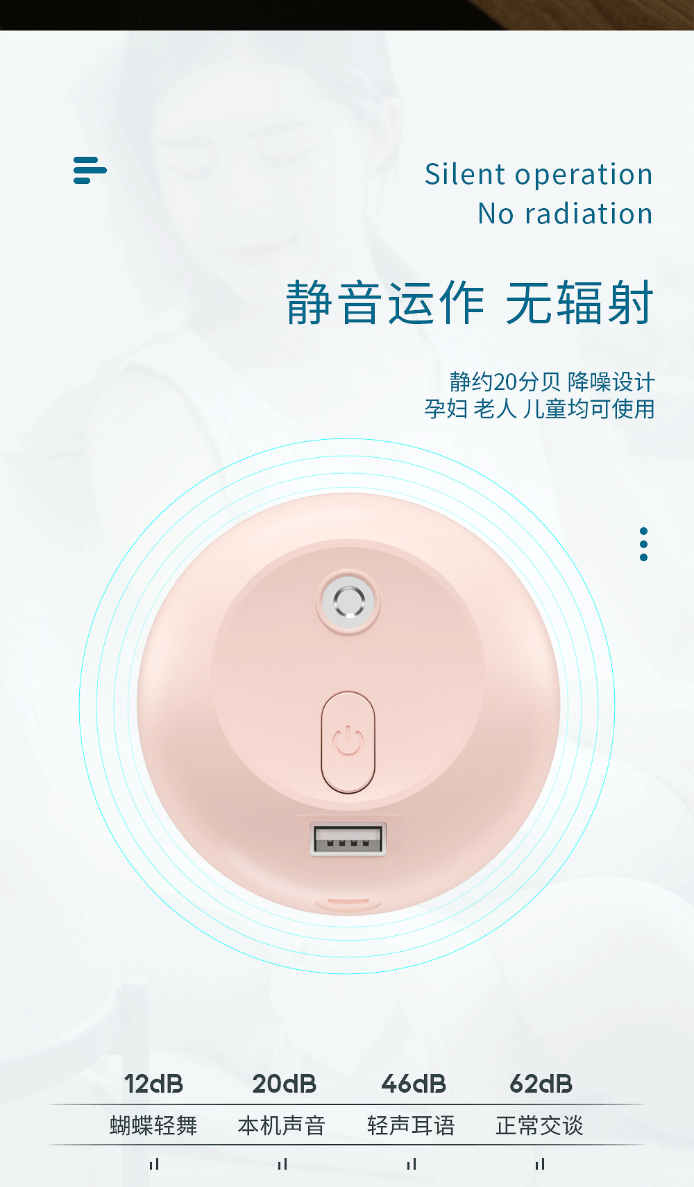 New colorful water drop humidifier USB spray night light silent home mini aromatherapy air humidifier gift pic 40