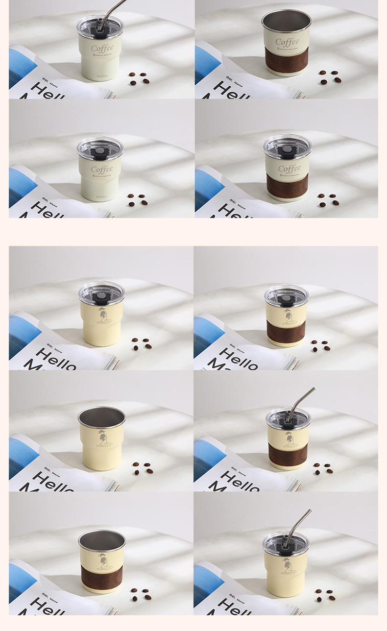 Single-layer rolled edge 304 stainless steel water cup, office coffee cup, foldable beer mug, outdoor camping portable cup pic 15