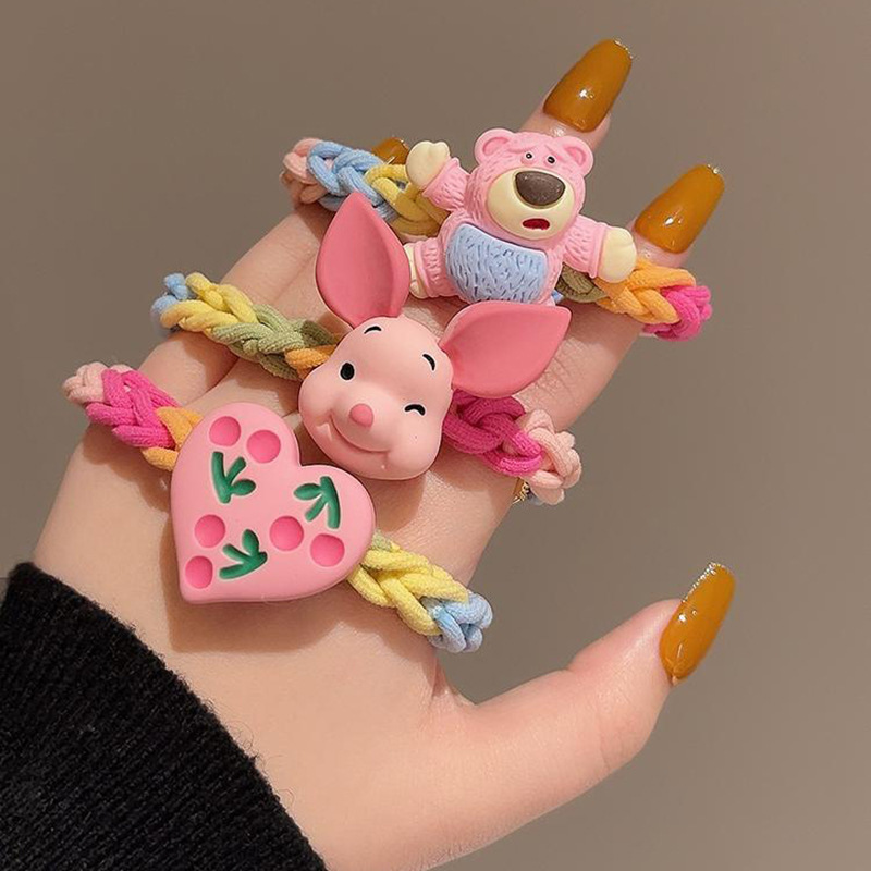 超可爱香肠嘴发圈儿童少女发绳女2023新款高弹力耐用不伤发橡皮筋详情8