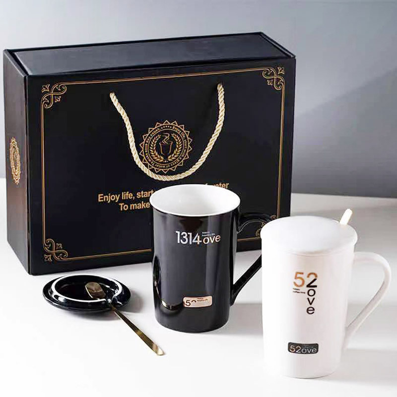 情人节陶瓷杯创意数字520情侣杯1314对杯男女朋友礼物七夕礼品带盖带柄勺套装高档礼盒支持做客logo工厂直供详情14