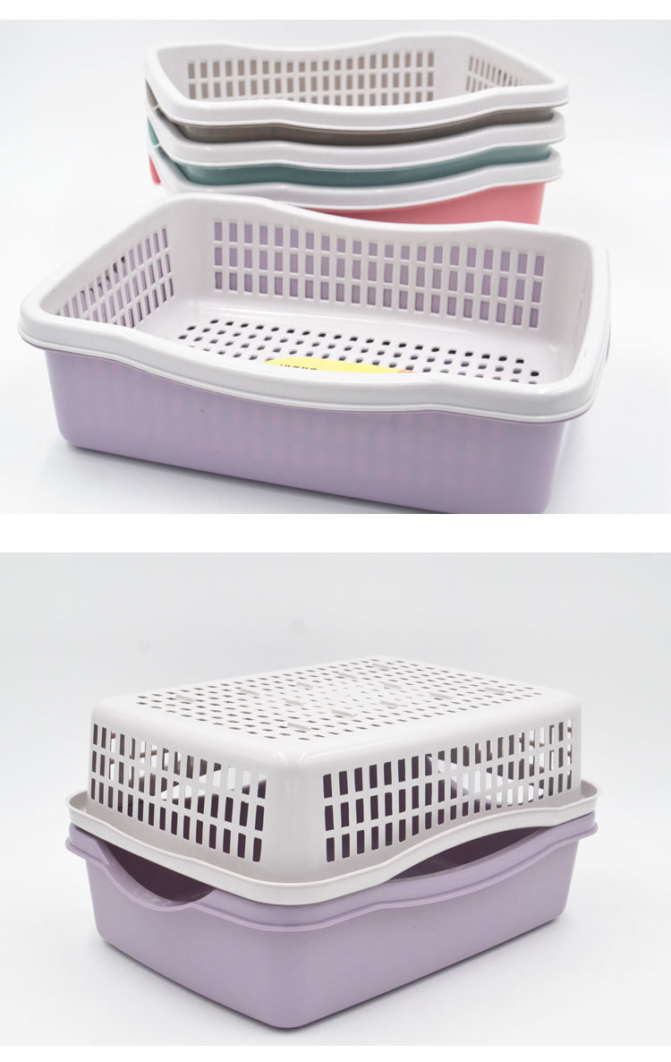 Kitchen draining basket, double-layer plastic fruit basket, two-piece set, thickened fruit and vegetable draining basket, fruit and vegetable basket manufacturer wholesale pic 5